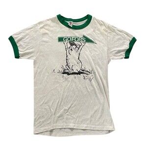Boy’s Large White T-Shirt Gofors Gopher Vintage Single Stitch